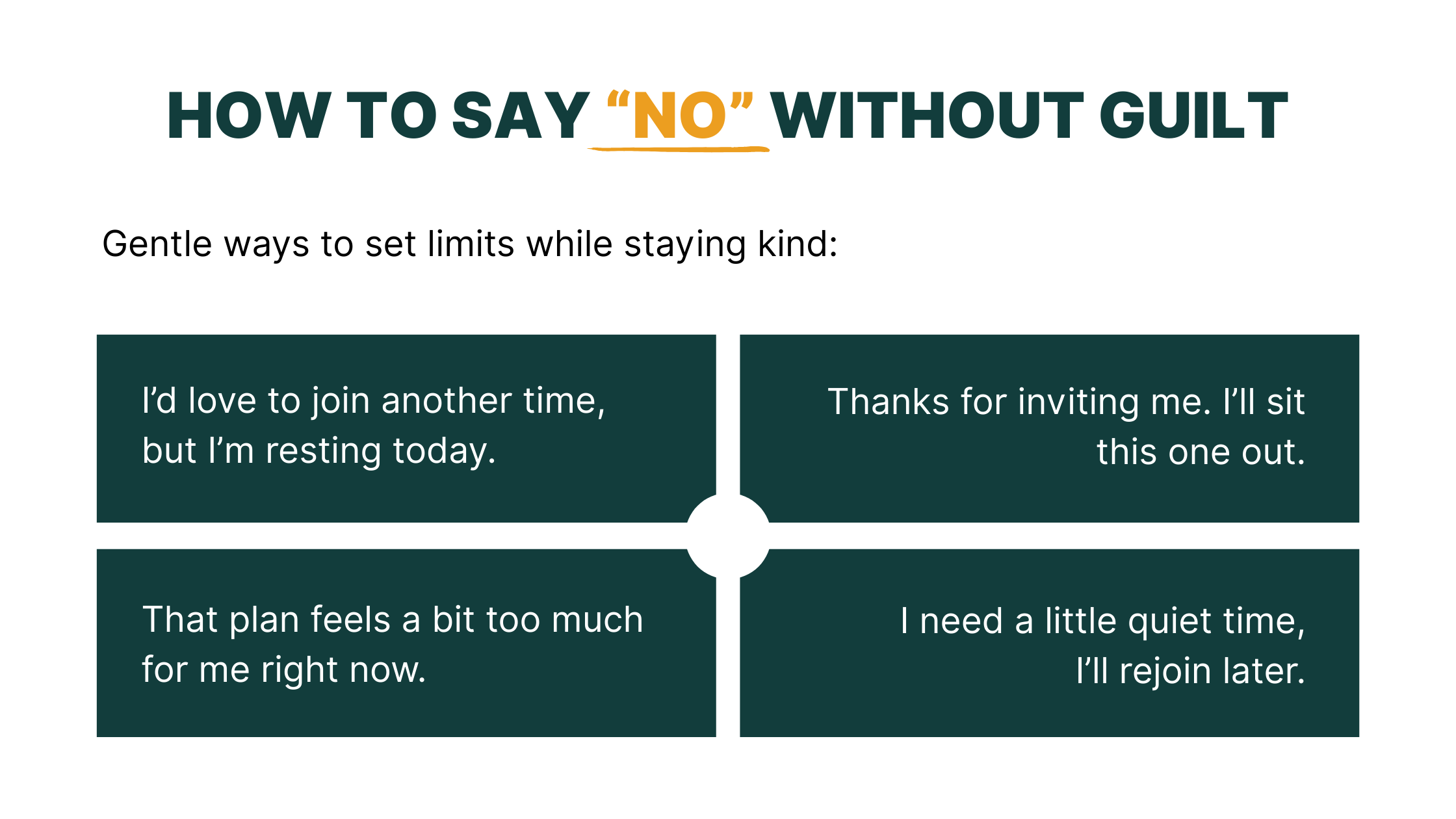 How to Say “No” Without Guilt